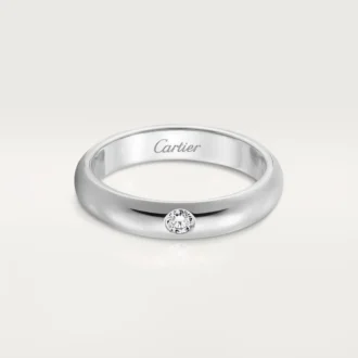 Aliança de casamento 1895 – Platina, diamante – Cartier