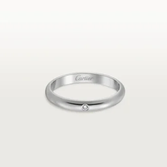 Aliança de casamento 1895 – Platina, diamante – Cartier