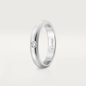 Aliança de casamento 1895 – Platina, diamante – Cartier