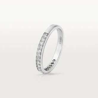 Aliança de casamento 1895 – Platina, diamantes – Cartier