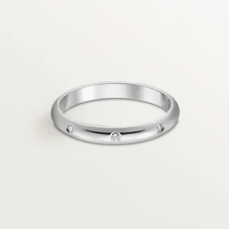 Aliança de casamento 1895 – Platina, diamantes – Cartier