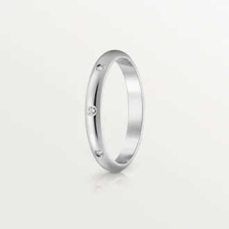 Aliança de casamento 1895 – Platina, diamantes – Cartier