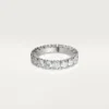 Aliança de casamento Cartier Destinee, 4,1 mm de largura, pavé