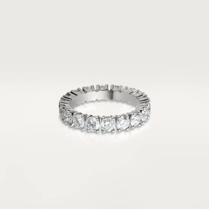 Aliança de casamento Cartier Destinee, 4,1 mm de largura, pavé