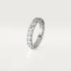 Aliança de casamento Cartier Destinee, 4,1 mm de largura, pavé