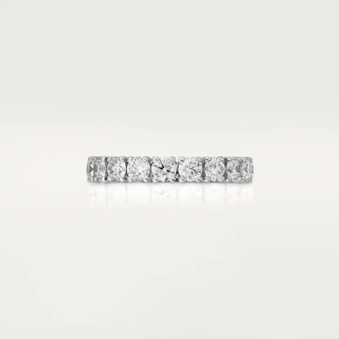 Aliança de casamento Cartier Destinee, 4,1 mm de largura, pavé