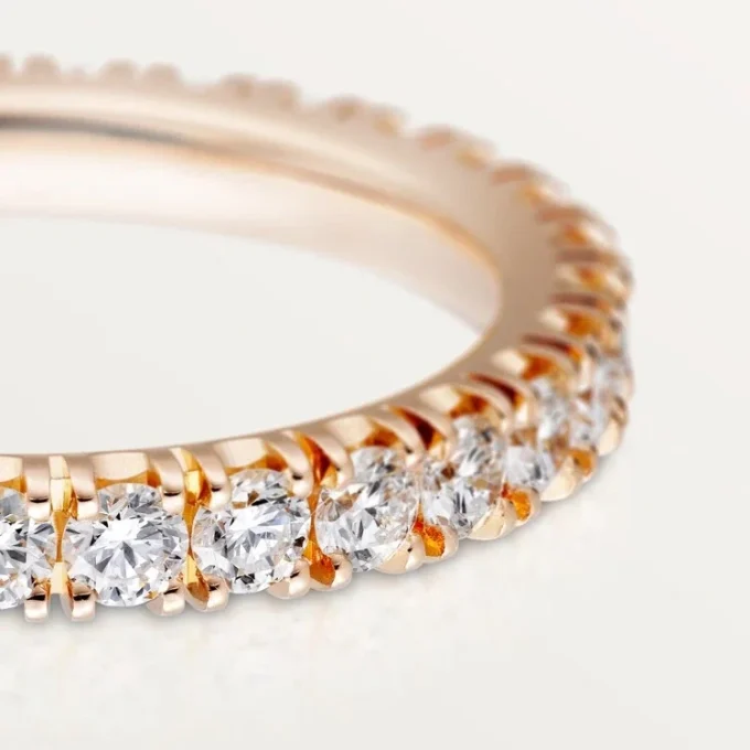 Aliança de casamento Etincelle De Cartier, 2,6 mm de largura, pavé