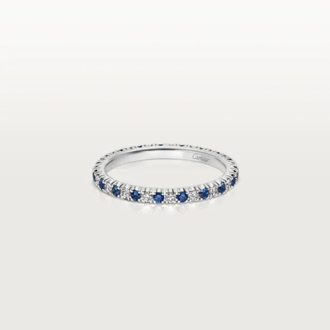Aliança de casamento Etincelle De Cartier – Platina, safiras, diamantes – Cartier