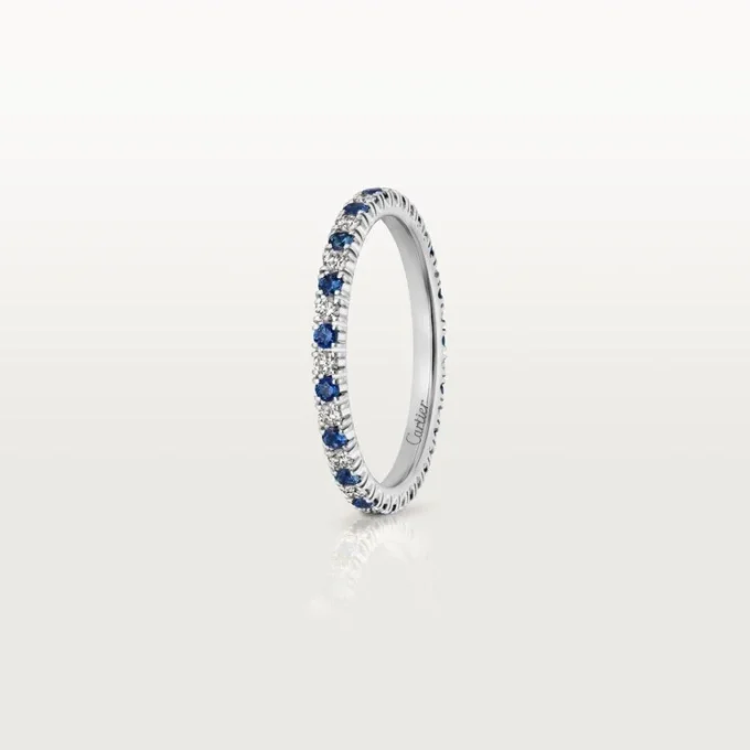 Aliança de casamento Etincelle De Cartier – Platina, safiras, diamantes – Cartier