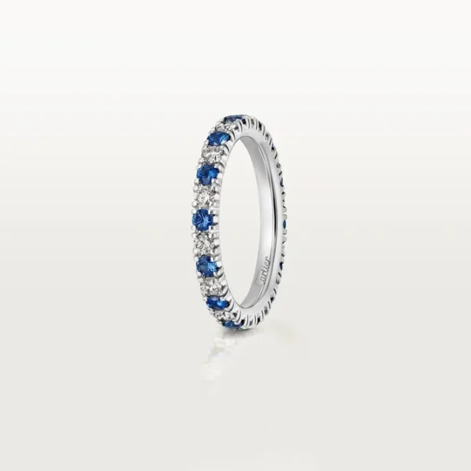 Aliança de casamento Etincelle De Cartier – Platina, safiras, diamantes – Cartier