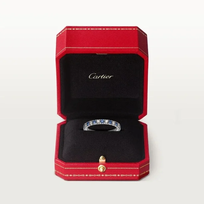 Aliança de casamento Etincelle De Cartier – Platina, safiras, diamantes – Cartier