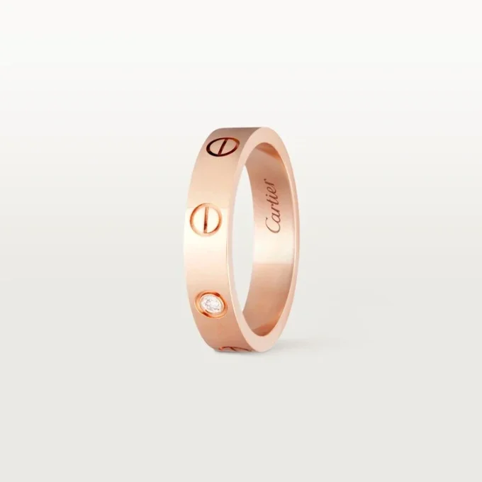 Aliança de casamento Love, 1 diamante – Ouro rosa, Diamante – Cartier