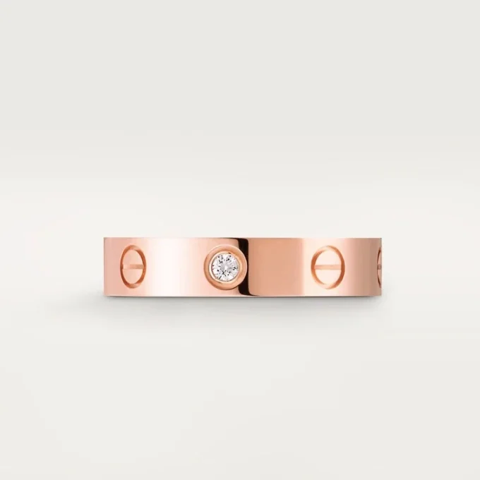 Aliança de casamento Love, 1 diamante – Ouro rosa, Diamante – Cartier