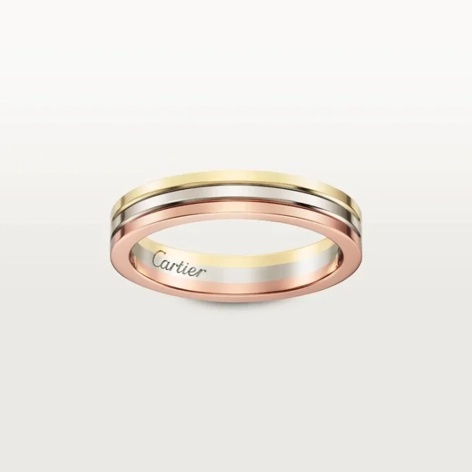 Aliança de casamento Vendome Louis Cartier, 3,5 mm de largura