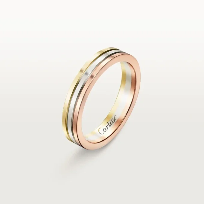 Aliança de casamento Vendome Louis Cartier, 3,5 mm de largura