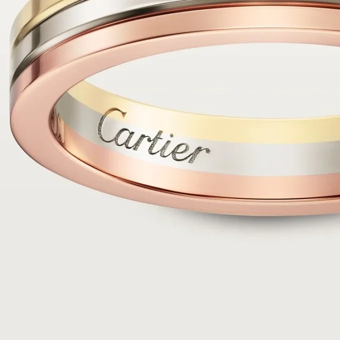 Aliança de casamento Vendome Louis Cartier, 3,5 mm de largura