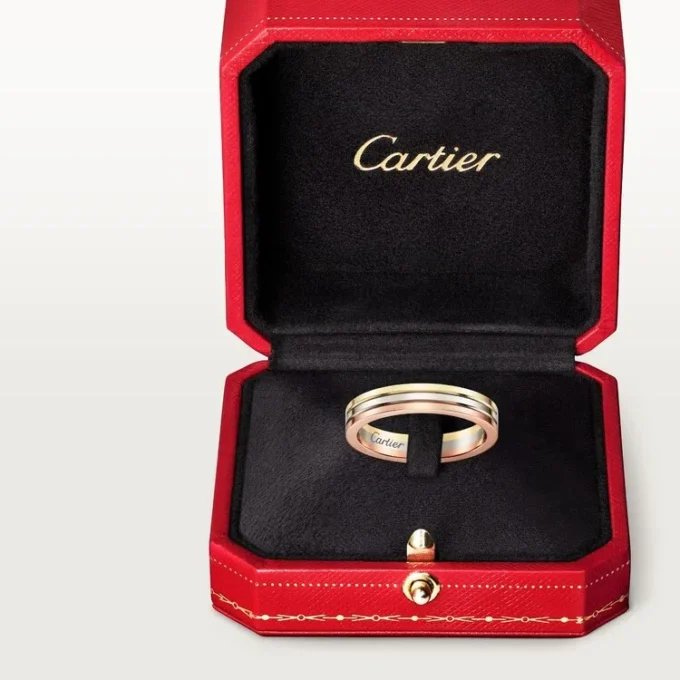 Aliança de casamento Vendome Louis Cartier, 3,5 mm de largura