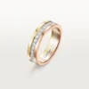Aliança de casamento Vendome Louis Cartier, 4,8 mm de largura, com pavé