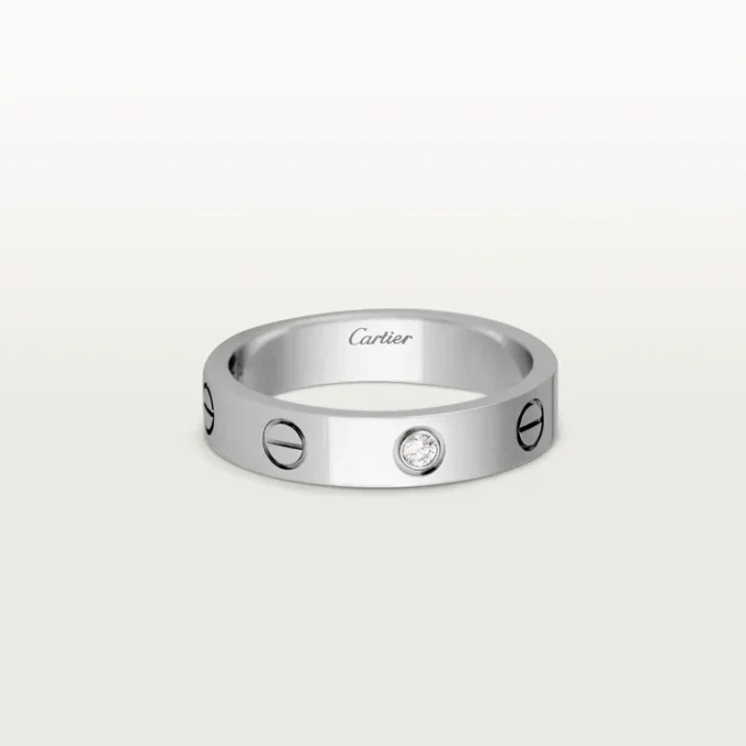 Aliança Love, 1 diamante – Ouro branco, Diamante – Cartier