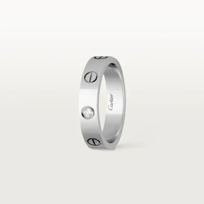 Aliança Love, 1 diamante – Ouro branco, Diamante – Cartier