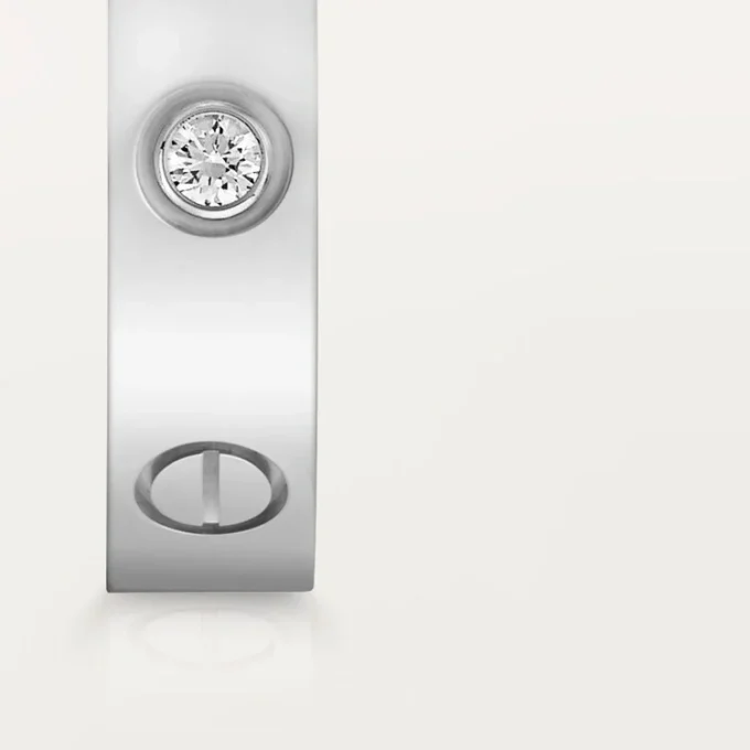 Aliança Love, 1 diamante – Ouro branco, Diamante – Cartier