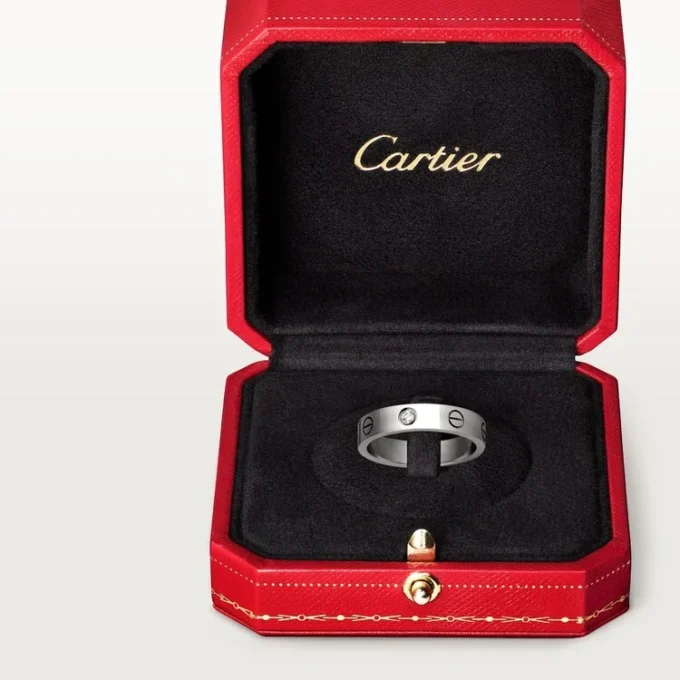 Aliança Love, 1 diamante – Ouro branco, Diamante – Cartier