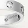 Aliança Love, 8 diamantes – Ouro branco, Diamantes – Cartier