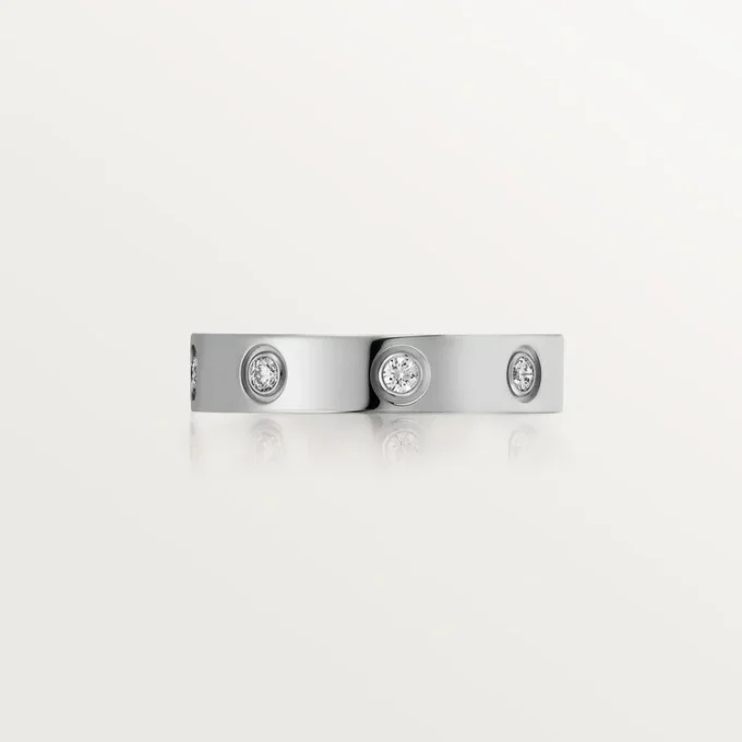 Aliança Love, 8 diamantes – Ouro branco, Diamantes – Cartier