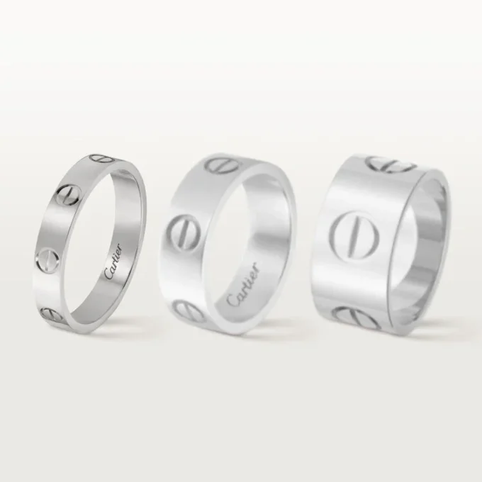 Aliança Love – Ouro Branco – Cartier