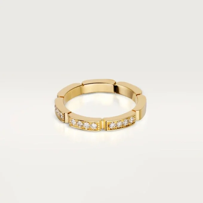 Aliança Maillon Panthere – Ouro amarelo, diamantes – Cartier