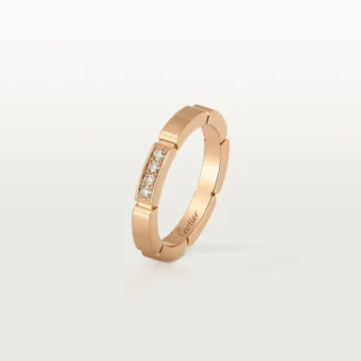 Aliança Maillon Panthere – Ouro rosa, diamantes – Cartier