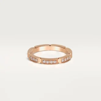 Aliança Maillon Panthere – Ouro rosa, diamantes – Cartier