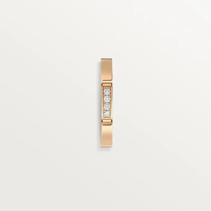 Aliança Maillon Panthere – Ouro rosa, diamantes – Cartier