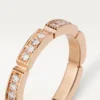 Aliança Maillon Panthere – Ouro rosa, diamantes – Cartier