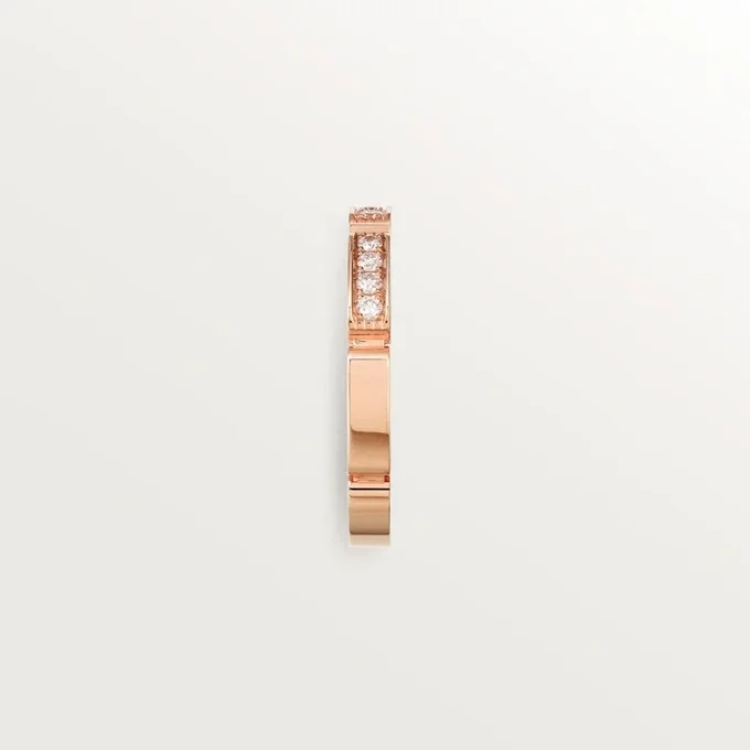Aliança Maillon Panthere – Ouro rosa, diamantes – Cartier