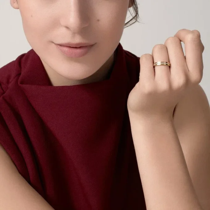 Aliança Trinity – Ouro Branco, Ouro Amarelo, Ouro Rosa, Diamantes – Cartier