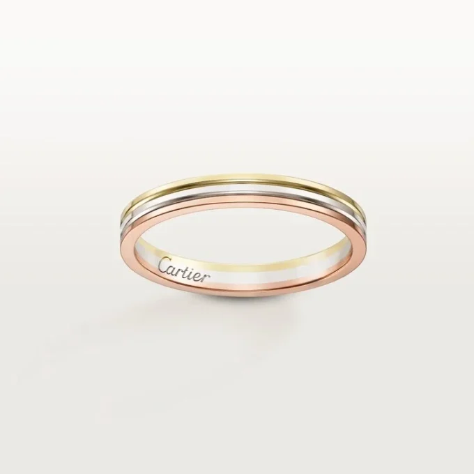 Aliança Trinity – Ouro branco, ouro rosa, ouro amarelo – Cartier