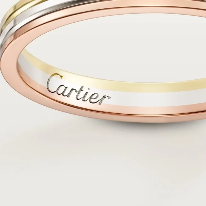 Aliança Trinity – Ouro branco, ouro rosa, ouro amarelo – Cartier
