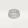 Anel Broderie De Cartier, Três Filas, Diamantes