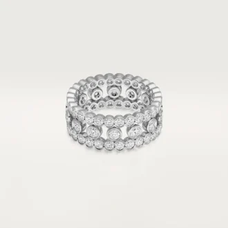 Anel Broderie De Cartier, Três Filas, Diamantes