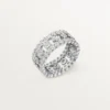 Anel Broderie De Cartier, Três Filas, Diamantes