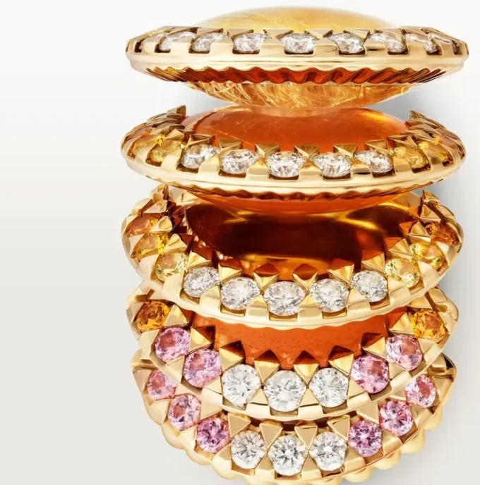 Anel Cartier Libre Polymorph, Calcedônia, Diamantes