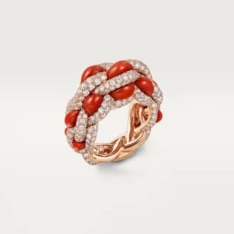 Anel Cartier Libre Tressage, Coral