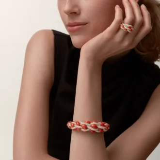 Anel Cartier Libre Tressage, Coral