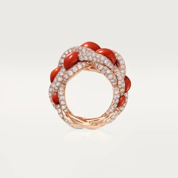 Anel Cartier Libre Tressage, Coral