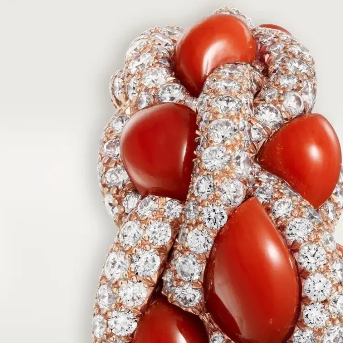 Anel Cartier Libre Tressage, Coral