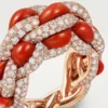 Anel Cartier Libre Tressage, Coral