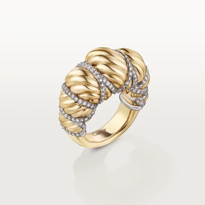 Anel Cartier Libre Tressage, Diamantes