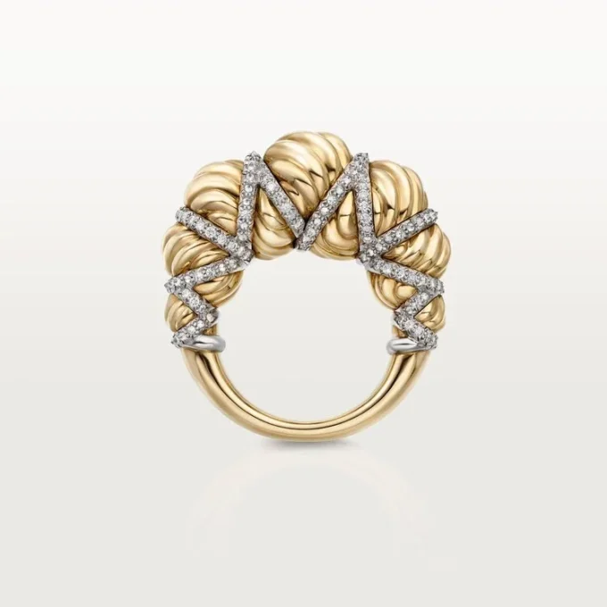 Anel Cartier Libre Tressage, Diamantes