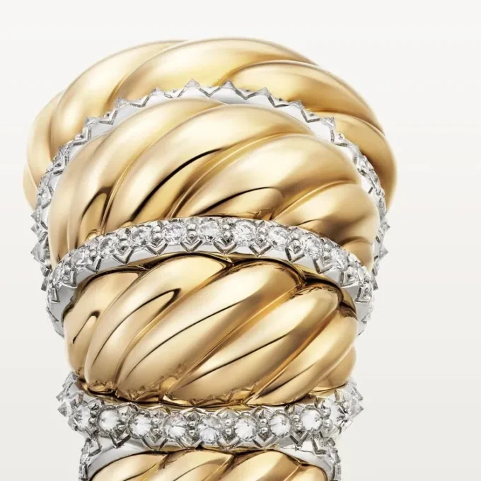 Anel Cartier Libre Tressage, Diamantes